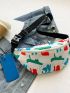 Large Fanny Pack Cartoon Graphic Colorblock