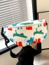 Large Fanny Pack Cartoon Graphic Colorblock