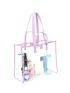 Clear Beach Bag Contrast Binding PVC