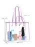 Clear Beach Bag Contrast Binding PVC