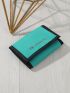 Letter Decor Small Wallet Trifold Contrast Binding