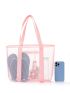 Large Clear Beach Bag Mesh Design