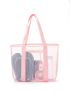 Large Clear Beach Bag Mesh Design