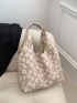 Floral Pattern Shopper Bag Preppy