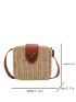 Push Lock Straw Bag Mini Vacation