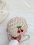 Cherry Decor Straw Bag Mini Vacation