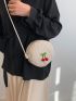 Cherry Decor Straw Bag Mini Vacation