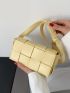 Mini Square Bag Braided Design Solid