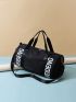 Large Travel Bag Letter Graphic Sporty