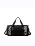 Large Travel Bag Letter Graphic Sporty