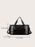 Large Travel Bag Letter Graphic Sporty