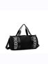 Large Travel Bag Letter Graphic Sporty