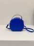 Mini Quilted Novelty Bag Blue Fashionable Top Handle For Daily