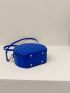 Mini Quilted Novelty Bag Blue Fashionable Top Handle For Daily