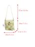 Braided Design Bucket Bag With Bag Charm