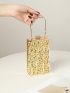 Mini Sequin & Rhinestone Decor Box Bag Top Handle Glamorous