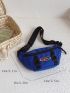 Mini Letter Patch Waist Bag Sporty