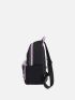 Metal Patch Classic Backpack Two Tone Fashion