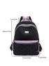 Metal Patch Classic Backpack Two Tone Fashion