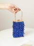 Sequin Decor Box Bag Mini Glamorous For Party