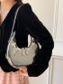 Metallic Hobo Bag Crocodile Embossed Funky