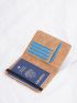 Plane & Letter Detail Passport Case PU