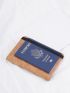 Plane & Letter Detail Passport Case PU