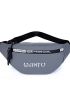 Letter Graphic Fanny Pack Medium Gray