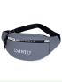 Letter Graphic Fanny Pack Medium Gray