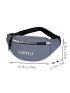 Letter Graphic Fanny Pack Medium Gray