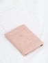 Plane & Letter Embroidered Passport Case PU