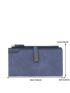 Letter Graphic Long Wallet Blue