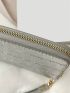 Crocodile Embossed Long Wallet Silver