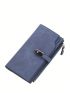 Letter Graphic Long Wallet Blue