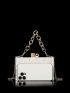 Marble Graphic Box Bag Mini Chain Strap