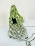 Mini Ombre Hobo Bag Rhinestone Decor Glamorous