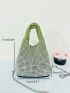 Mini Ombre Hobo Bag Rhinestone Decor Glamorous