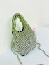 Mini Ombre Hobo Bag Rhinestone Decor Glamorous