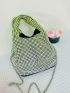 Mini Ombre Hobo Bag Rhinestone Decor Glamorous