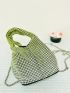 Mini Ombre Hobo Bag Rhinestone Decor Glamorous