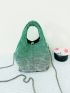 Mini Bucket Bag Rhinestone Decor Chain Glamorous