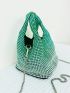 Mini Bucket Bag Rhinestone Decor Chain Glamorous