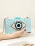 Eye Graphic Box Bag Small Beaded Strap