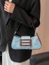 Colorblock Baguette Bag Medium Flap