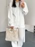 Hollowed Out Casual Knitted Bag Handbag Thick Needle & Thread Summer Beach Bag