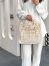 Hollowed Out Casual Knitted Bag Handbag Thick Needle & Thread Summer Beach Bag