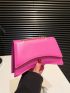 Minimalist Novelty Bag Small Flap Neon Pink