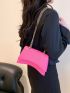 Minimalist Novelty Bag Small Flap Neon Pink