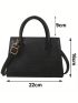 Casual Stone Pattern Handbags For Women Square Top Handle Bag PU Crossbody Shoulder Bag