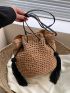 Small Straw Bag Tassel Decor For Vacation